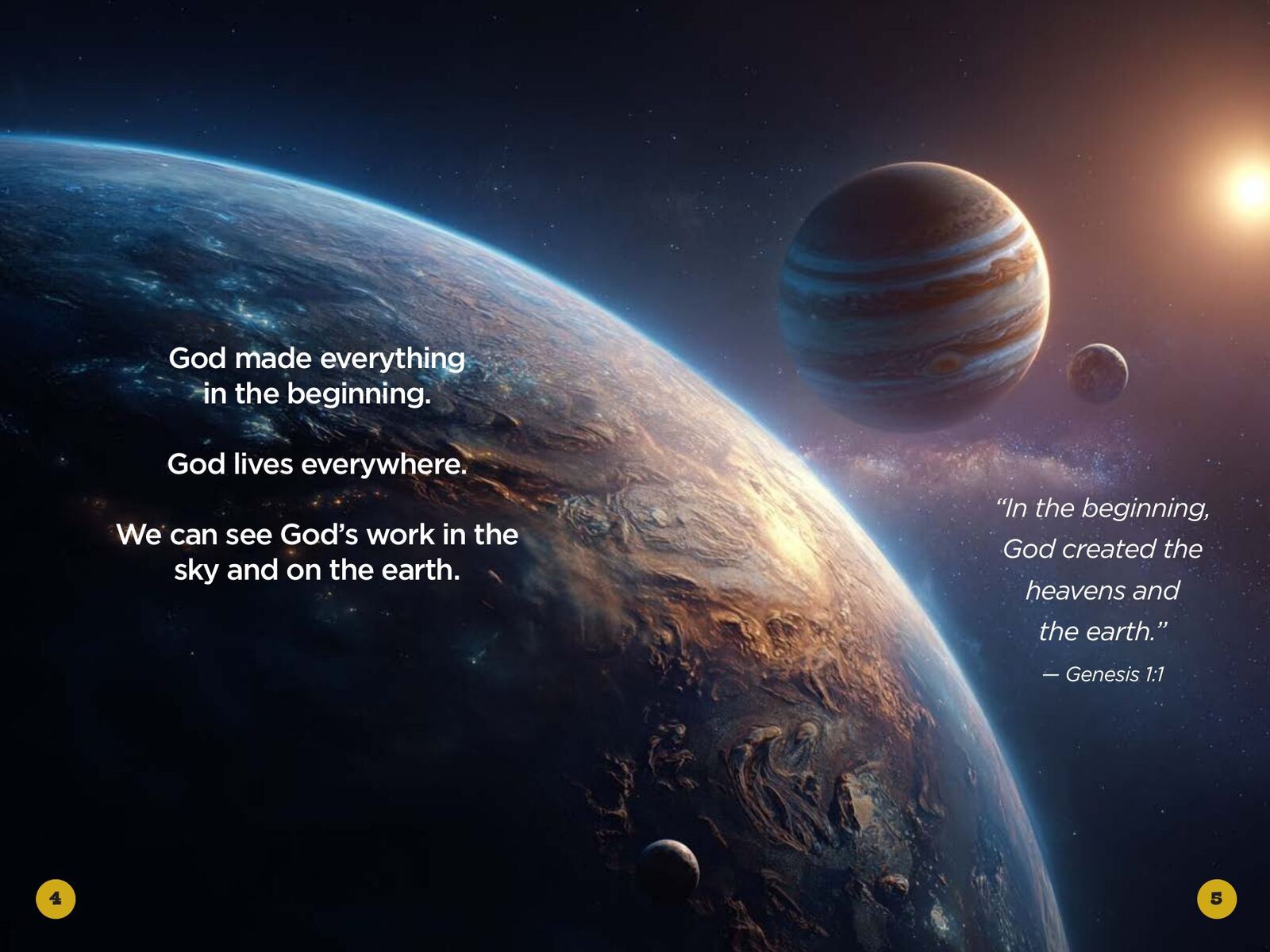 A two-page spread from Where Does God Live?, spread 2