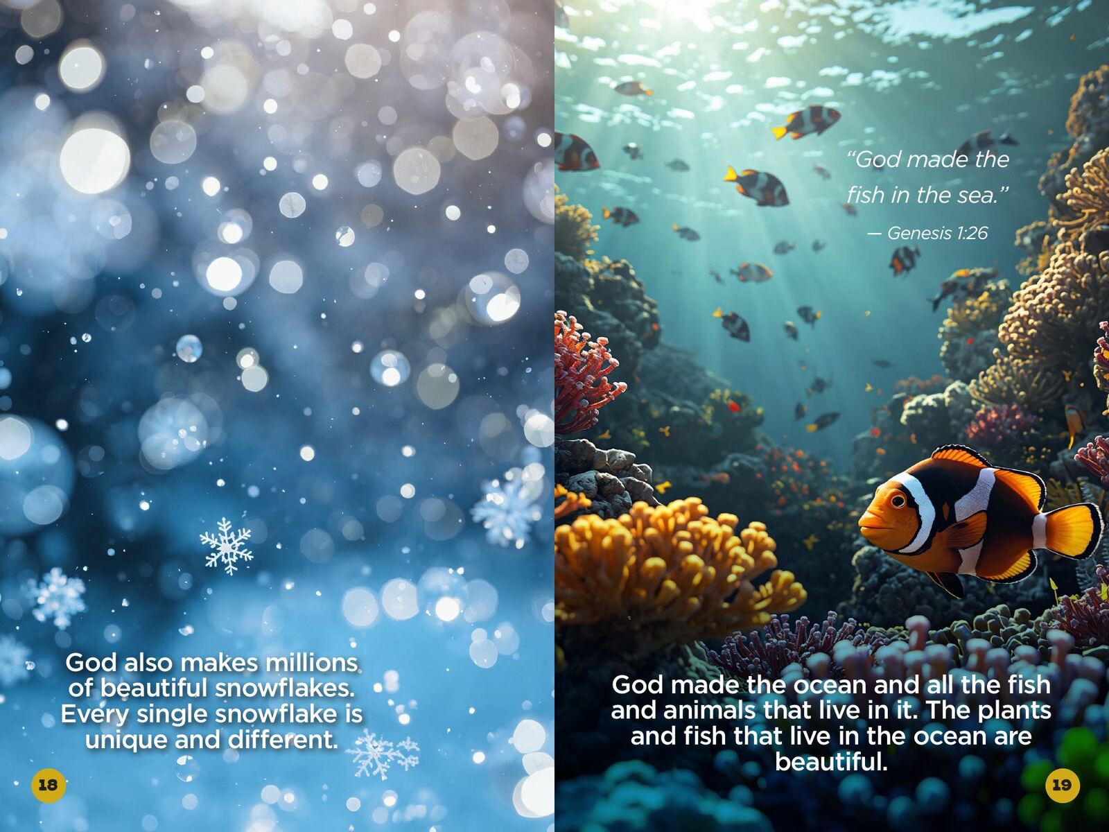 A two-page spread from Where Does God Live?, spread 5